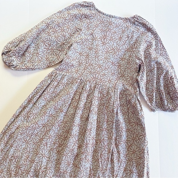 Madewell Women’s Marianna Puff-Sleeve Midi Dress in Dream-On Daisies - Picture 9 of 10